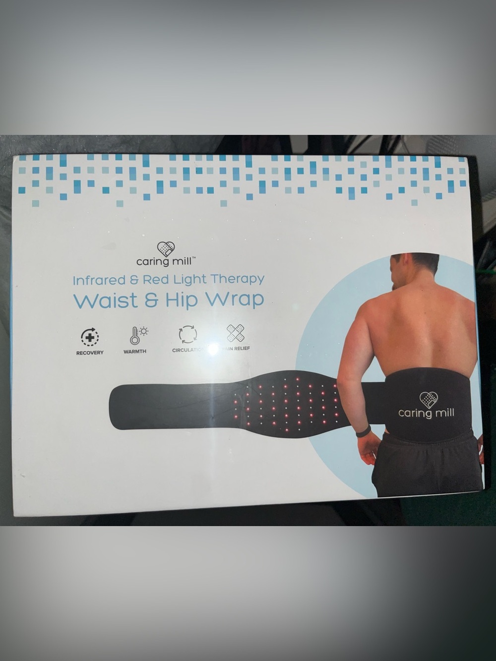 Caring Mill Waist & Hip Wrap Red & Infrared Light Phototherapy Unit Brand New